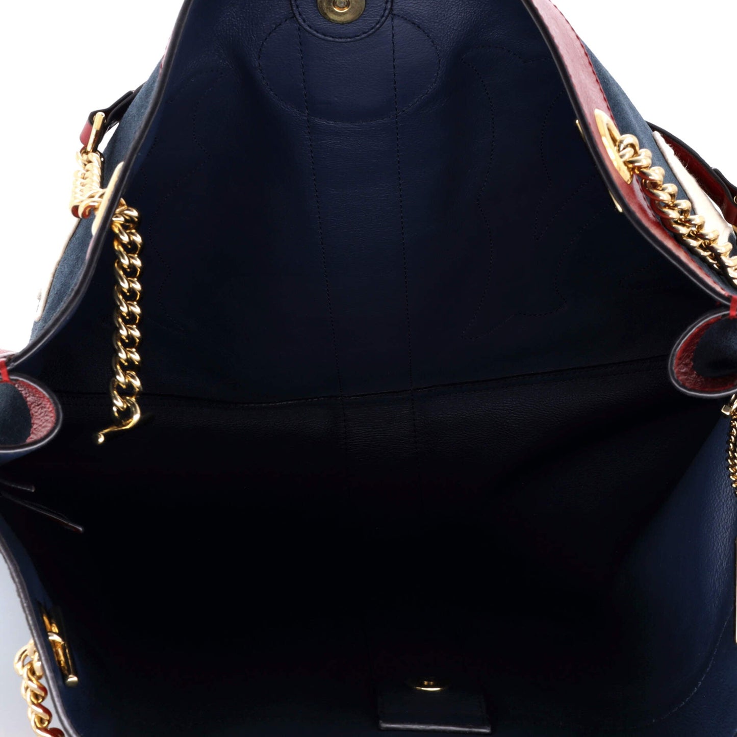 Rajah Chain Tote Suede with Applique Large