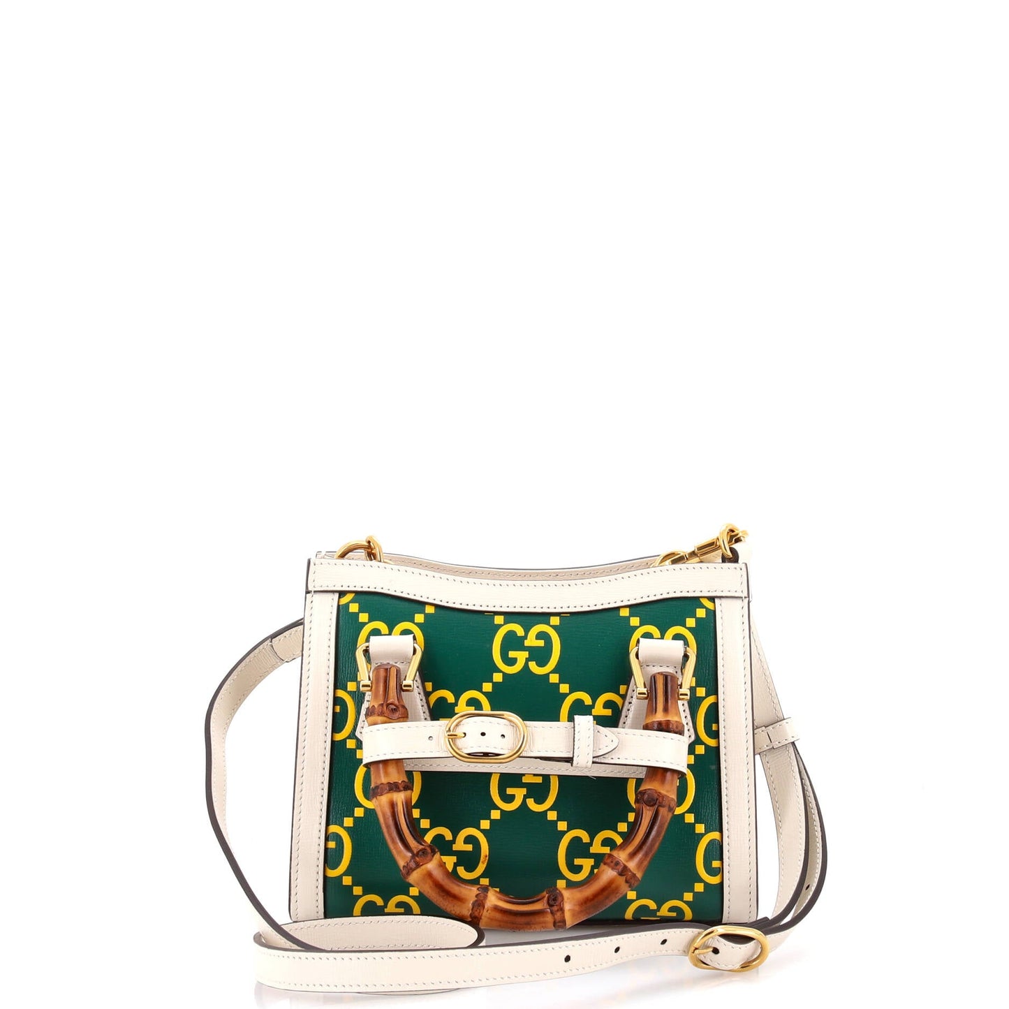 Diana NM Bamboo Handle Tote GG Printed Leather Mini