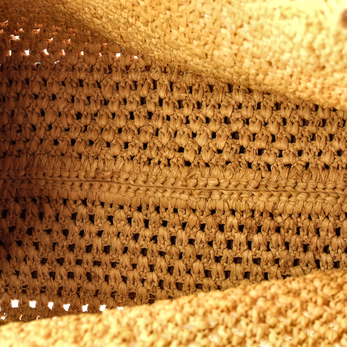 OnTheGo Tote Crochet Raffia with Leather MM