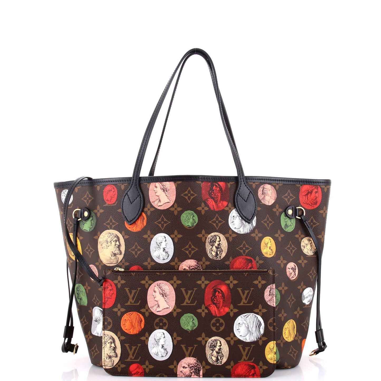 Neverfull NM Tote Limited Edition Fornasetti Cameo Monogram Canvas MM