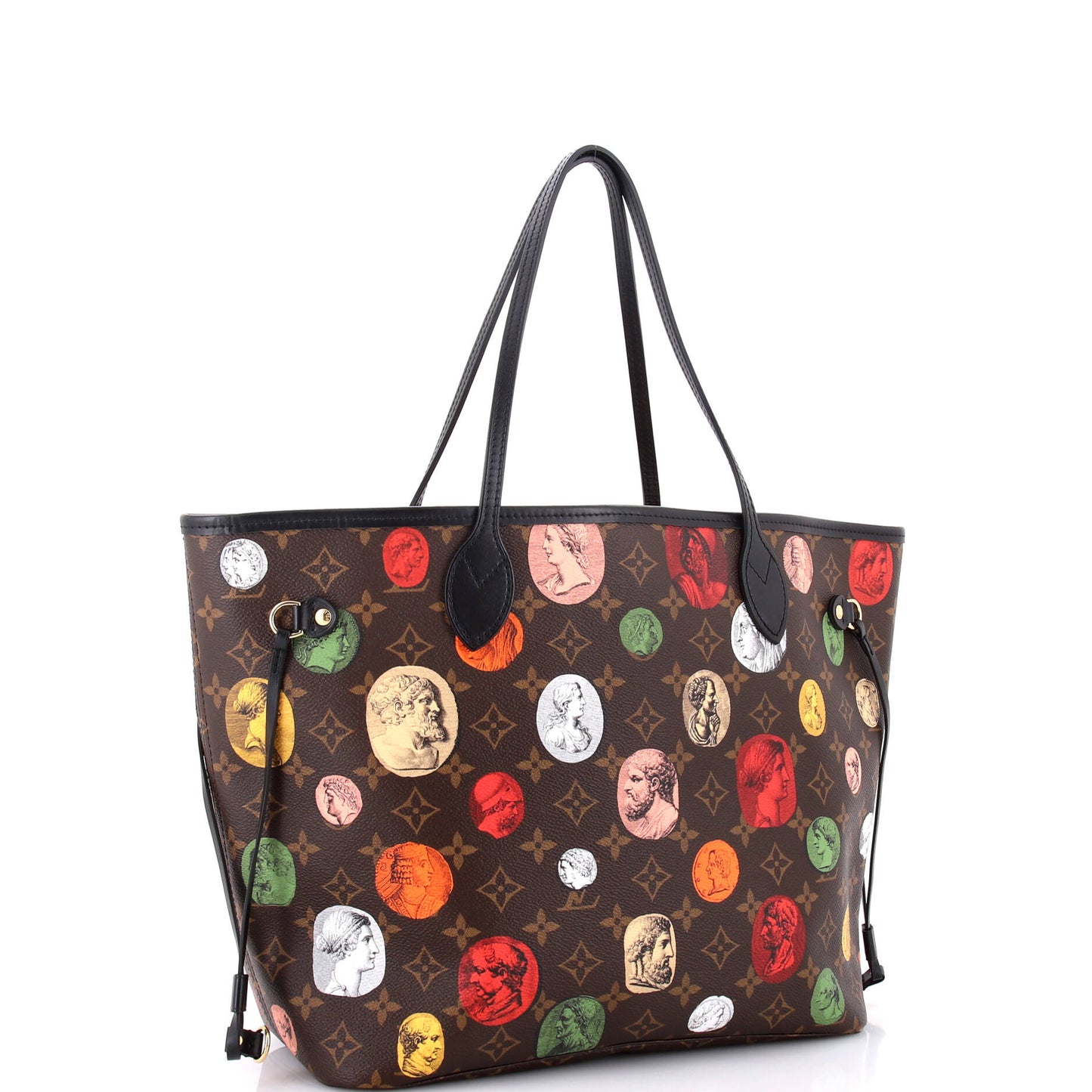 Neverfull NM Tote Limited Edition Fornasetti Cameo Monogram Canvas MM