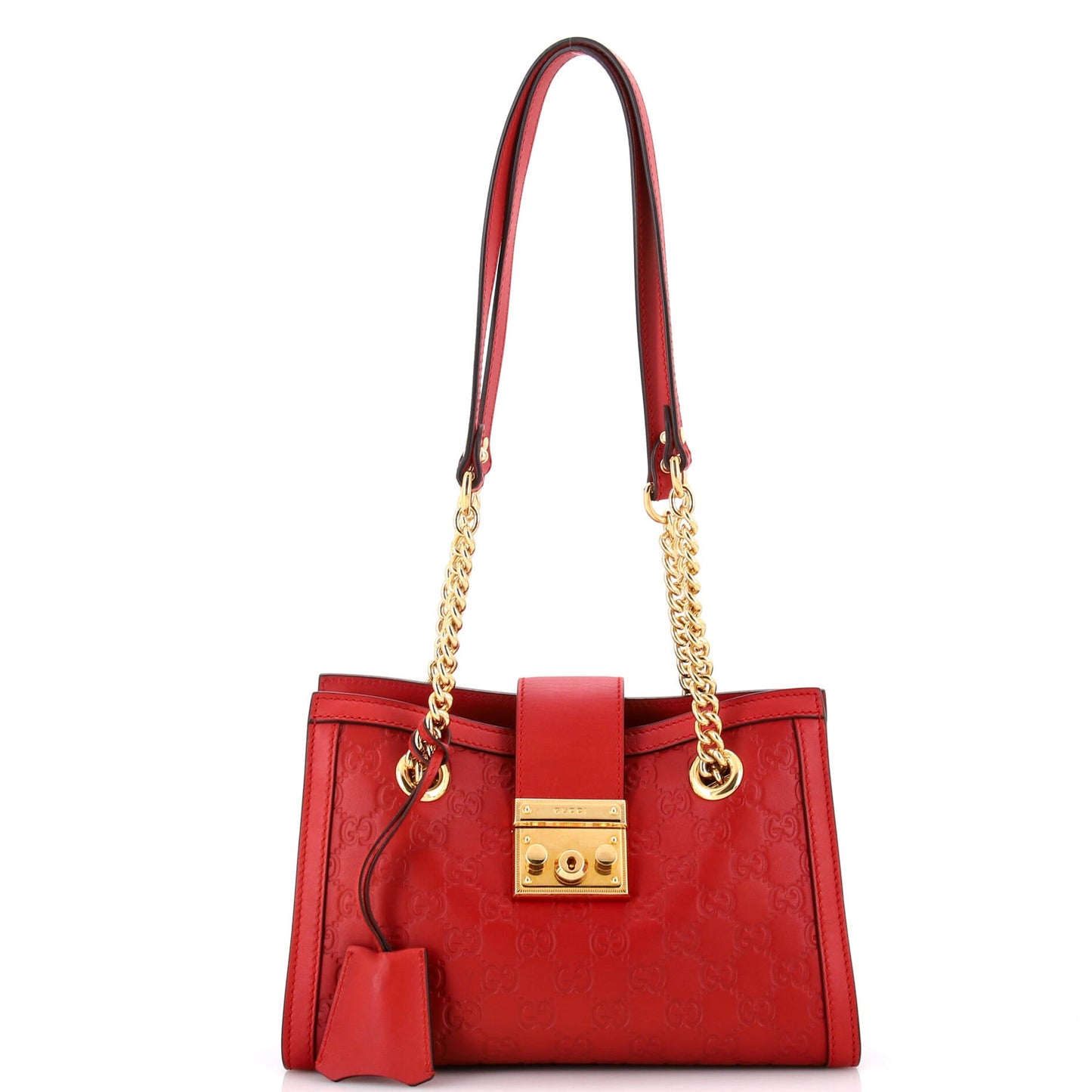 Padlock Chain Tote Guccissima Leather Small