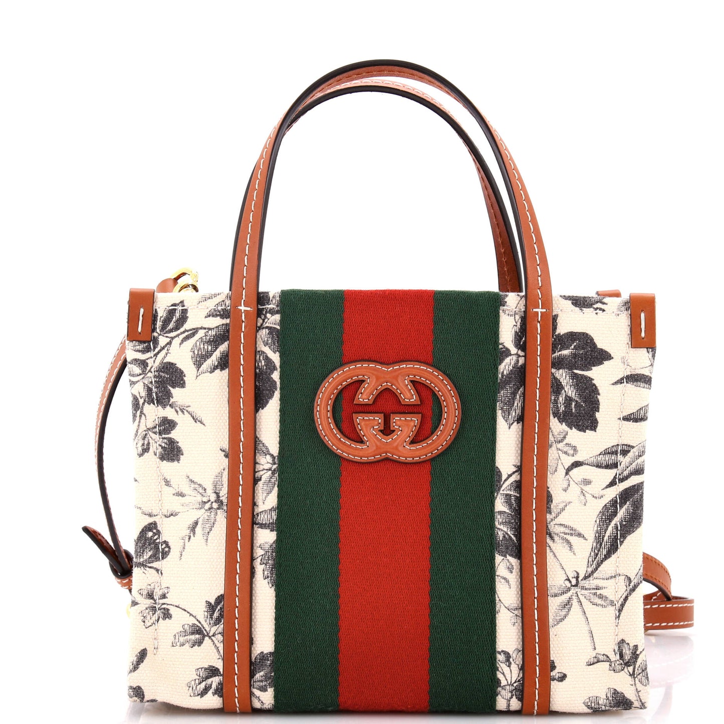 Interlocking G Web Tote Canvas Mini