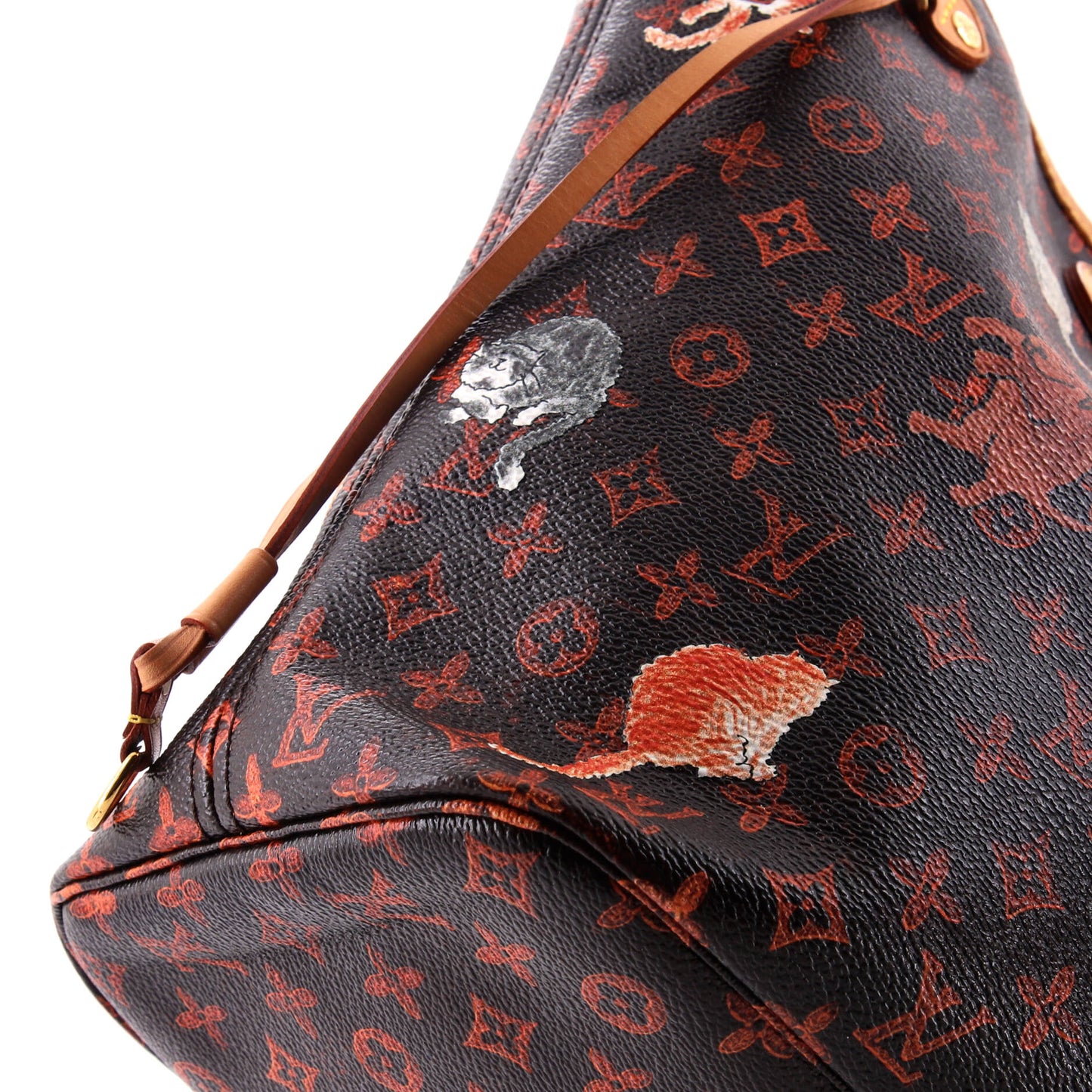 Neverfull NM Tote Limited Edition Grace Coddington Catogram Canvas MM