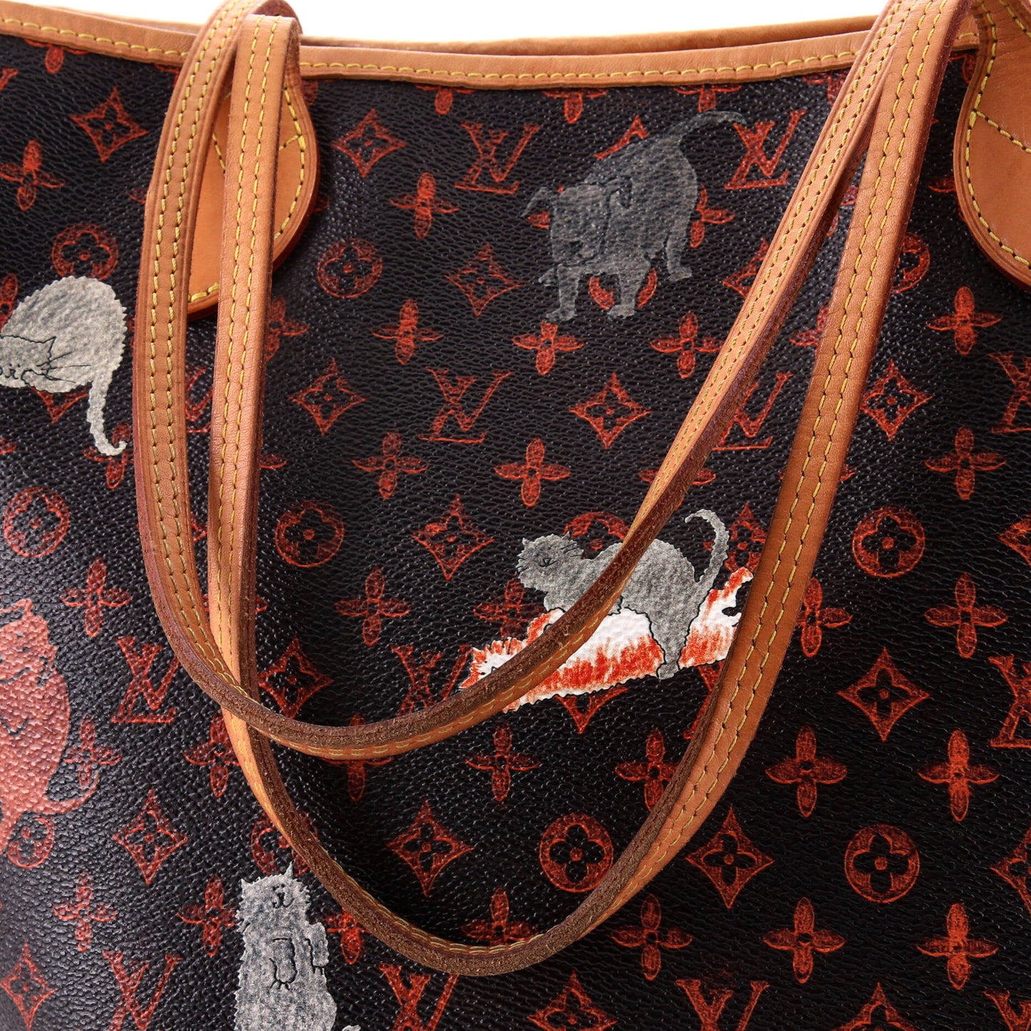 Neverfull NM Tote Limited Edition Grace Coddington Catogram Canvas MM