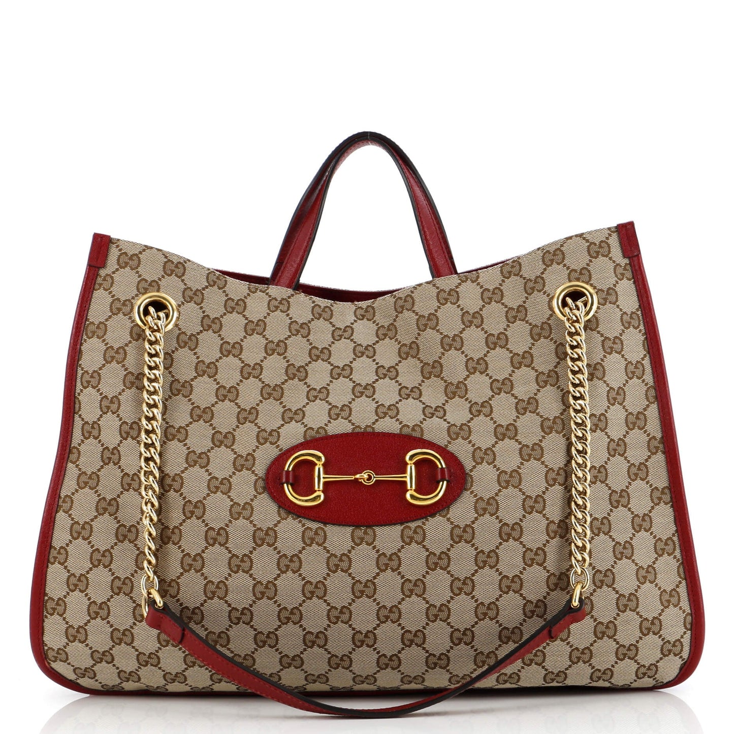 Horsebit 1955 Chain Tote GG Canvas Large
