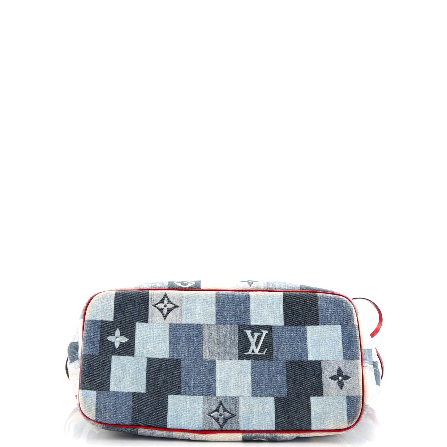 Neverfull Tote Damier and Monogram Patchwork Denim MM