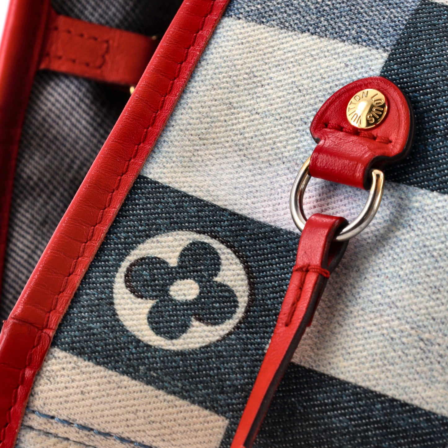 Neverfull Tote Damier and Monogram Patchwork Denim MM