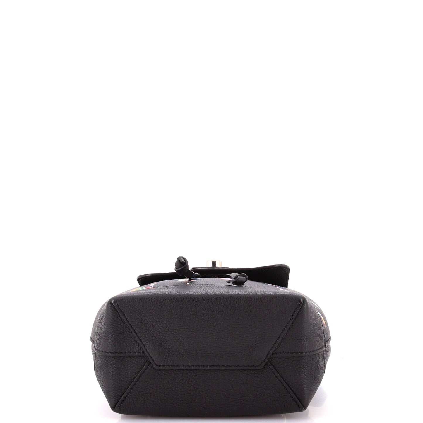 Lockme Backpack Floral Printed Leather Mini