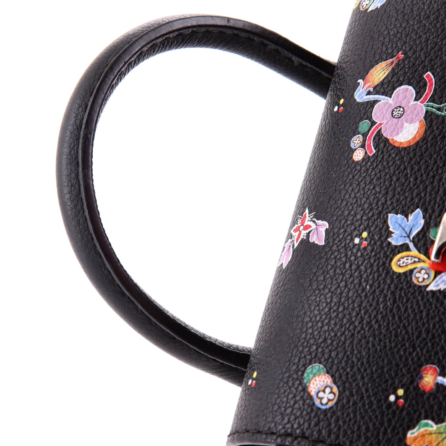Lockme Backpack Floral Printed Leather Mini