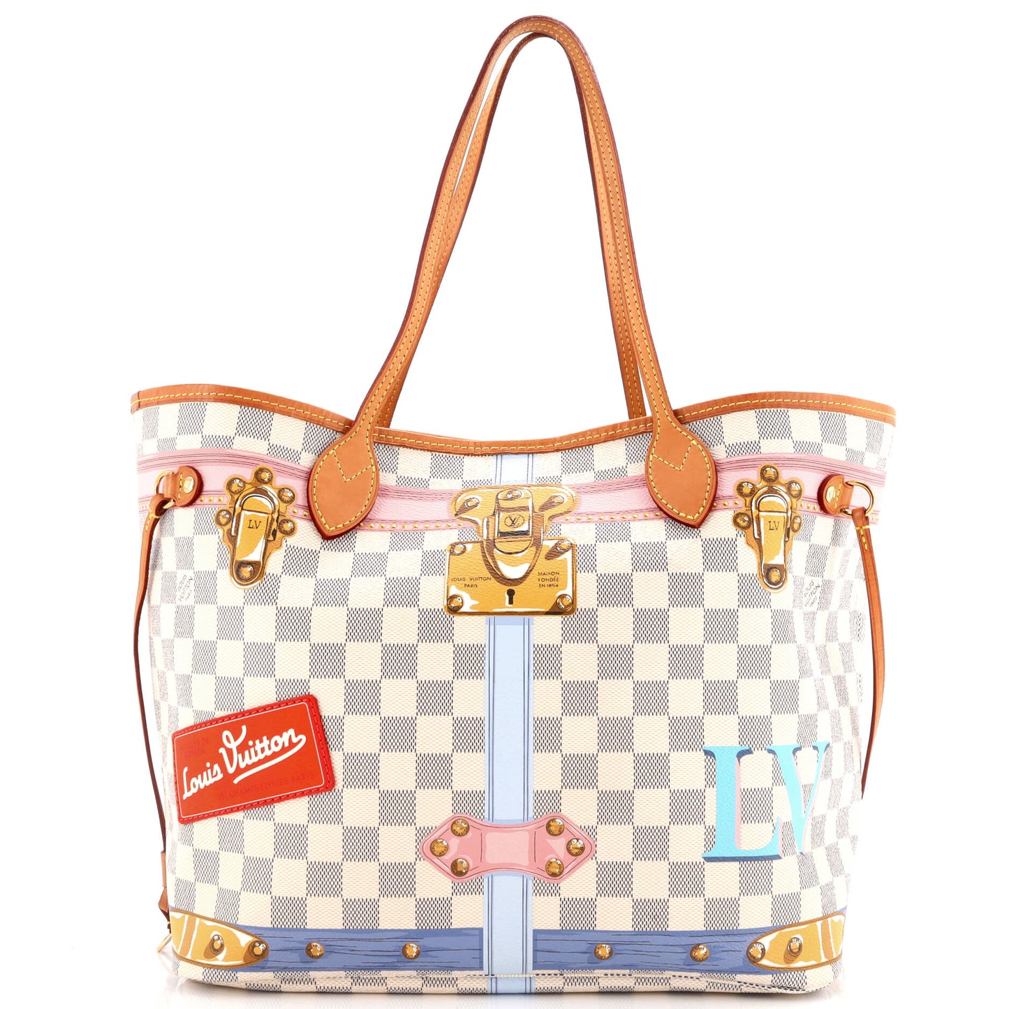 Neverfull NM Tote Limited Edition Damier Summer Trunks MM