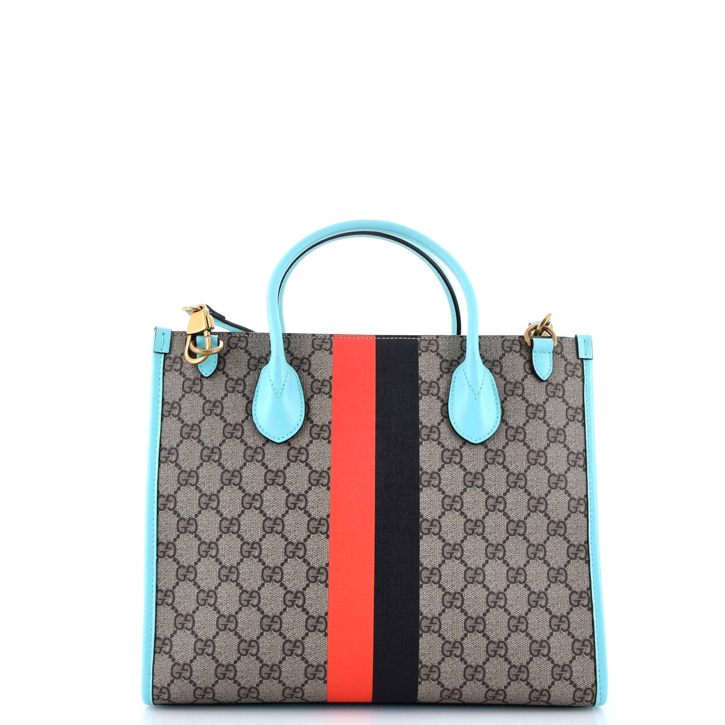 Structured Top Handle Open Tote Printed GG Coated Canvas Small