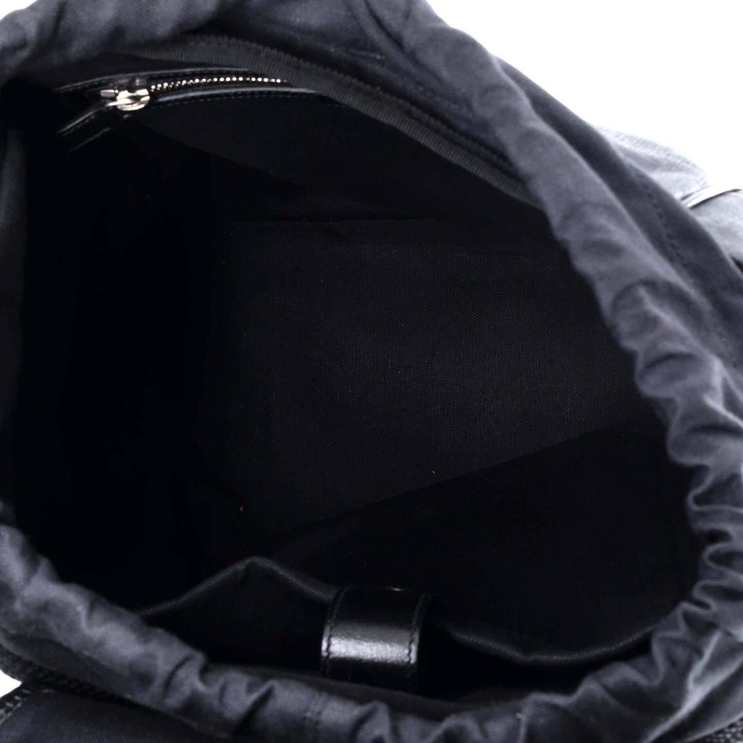 Interlocking G Patch Drawstring Flap Backpack GG Coated Canvas Medium