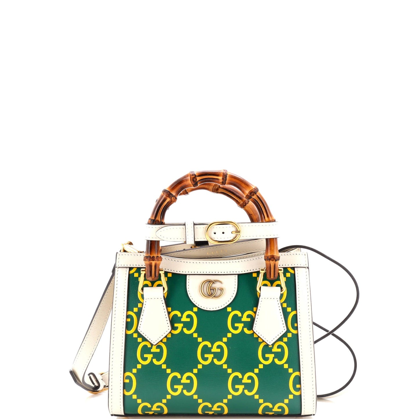 Diana NM Bamboo Handle Tote GG Printed Leather Mini