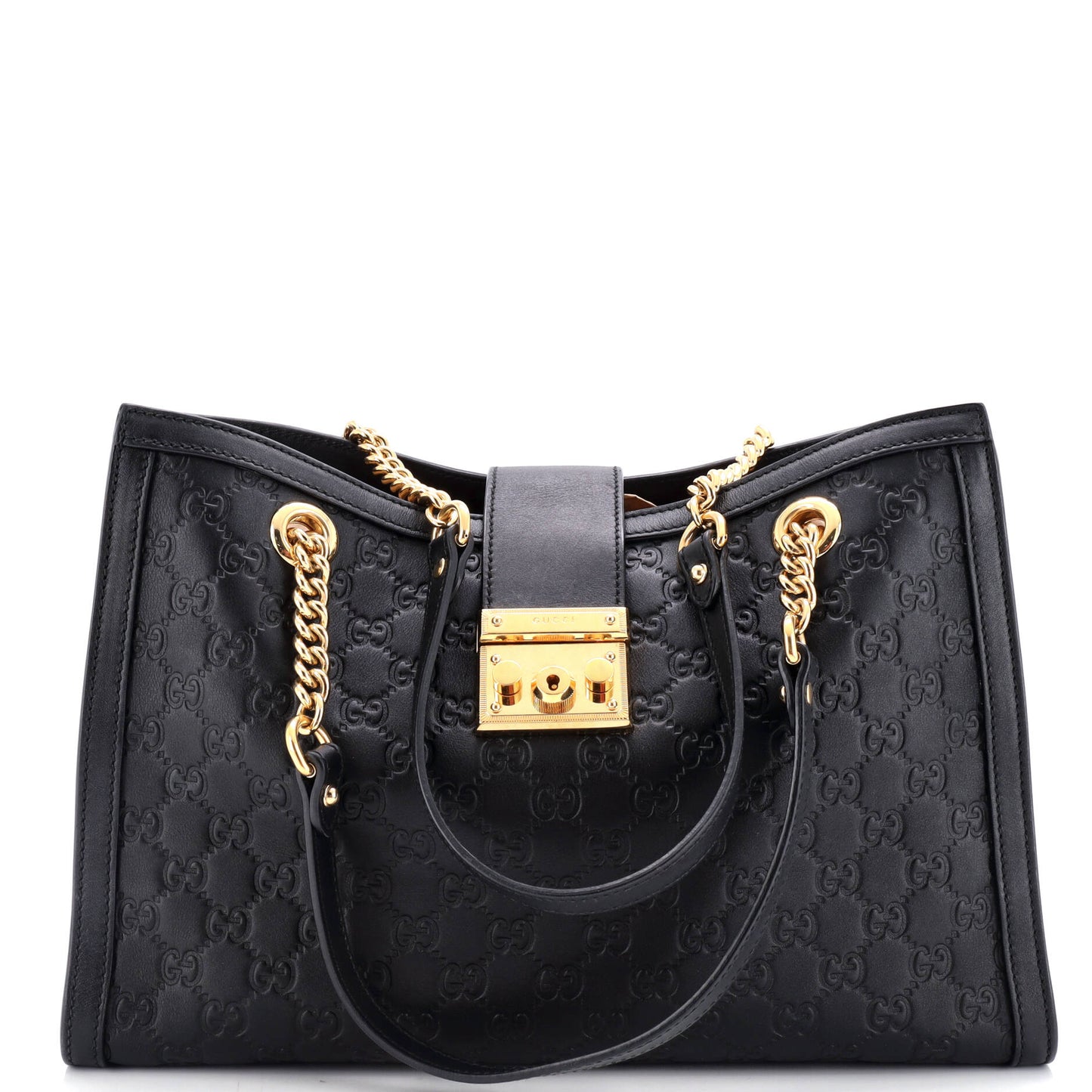 Padlock Chain Tote Guccissima Leather Medium