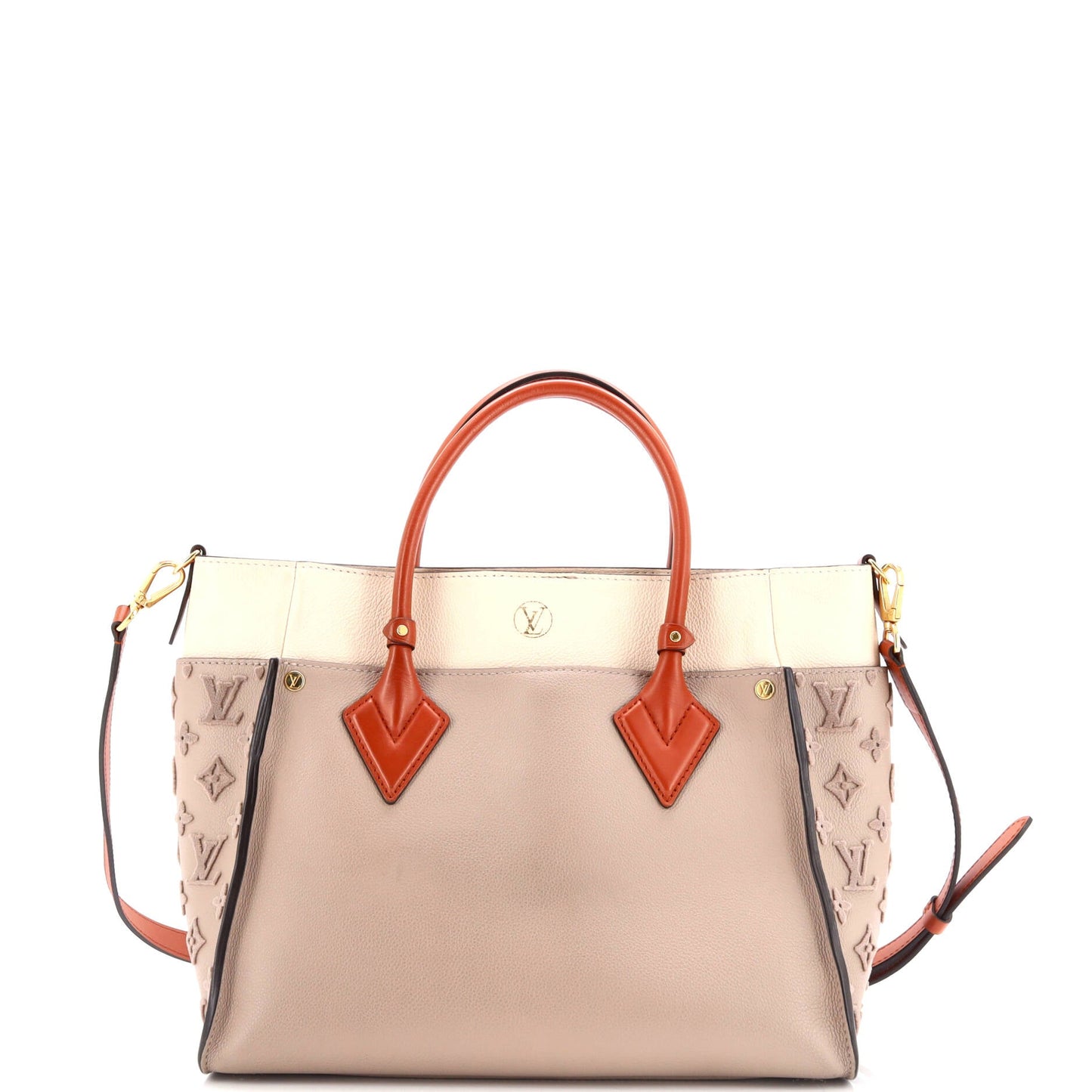 On My Side Tote Monogram Tuffetage Leather MM