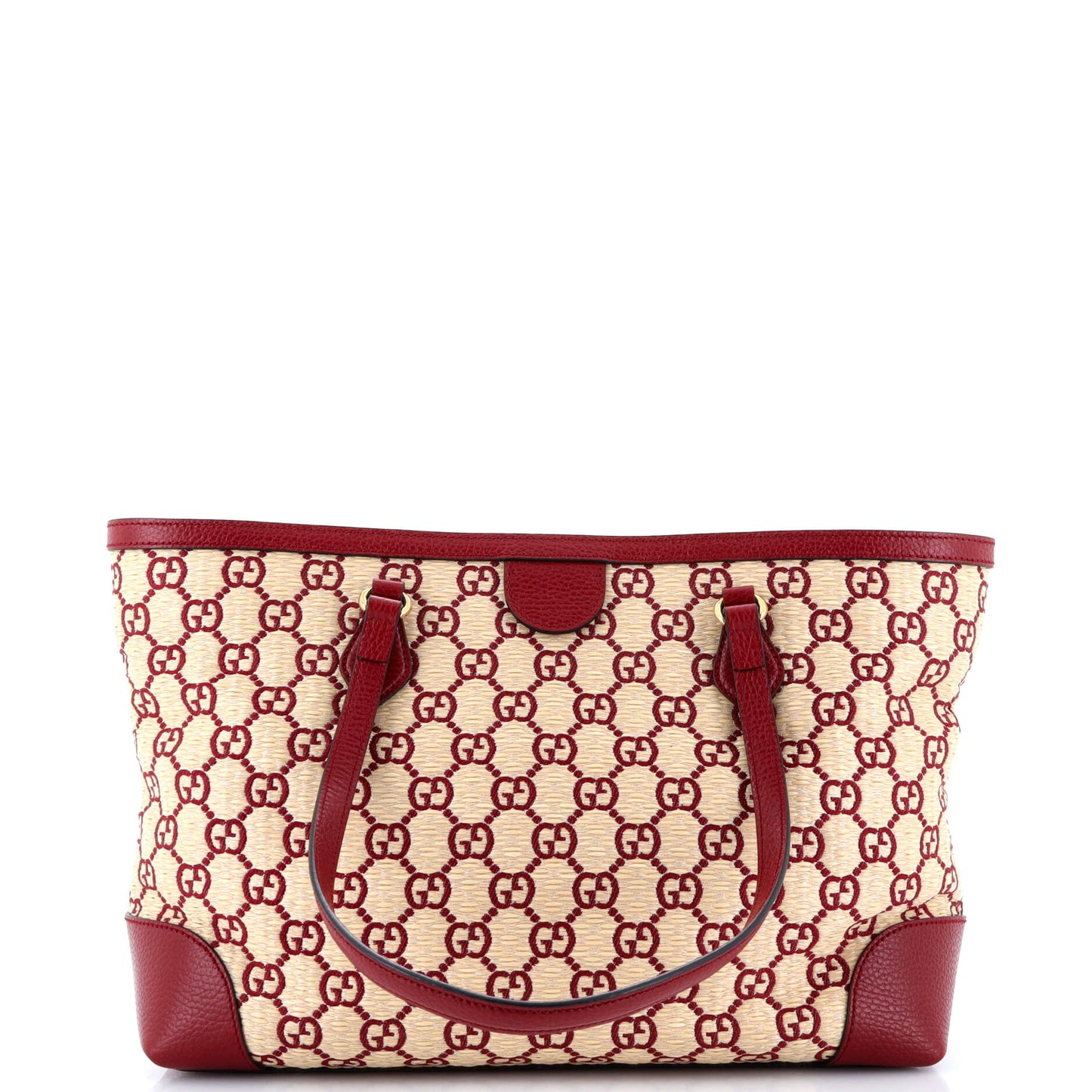 Ophidia Shopping Tote GG Raffia Medium
