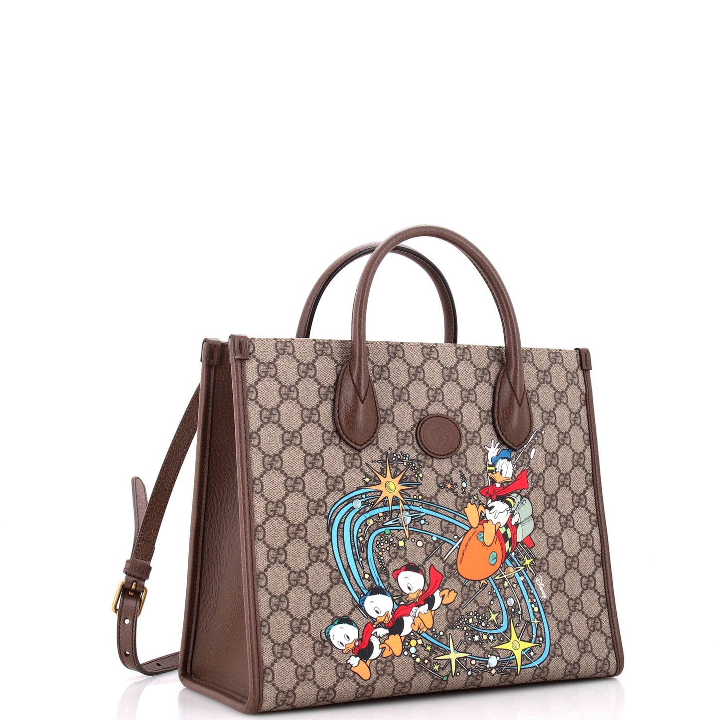 Disney Donald Duck Convertible Tote Printed GG Coated Canvas Medium