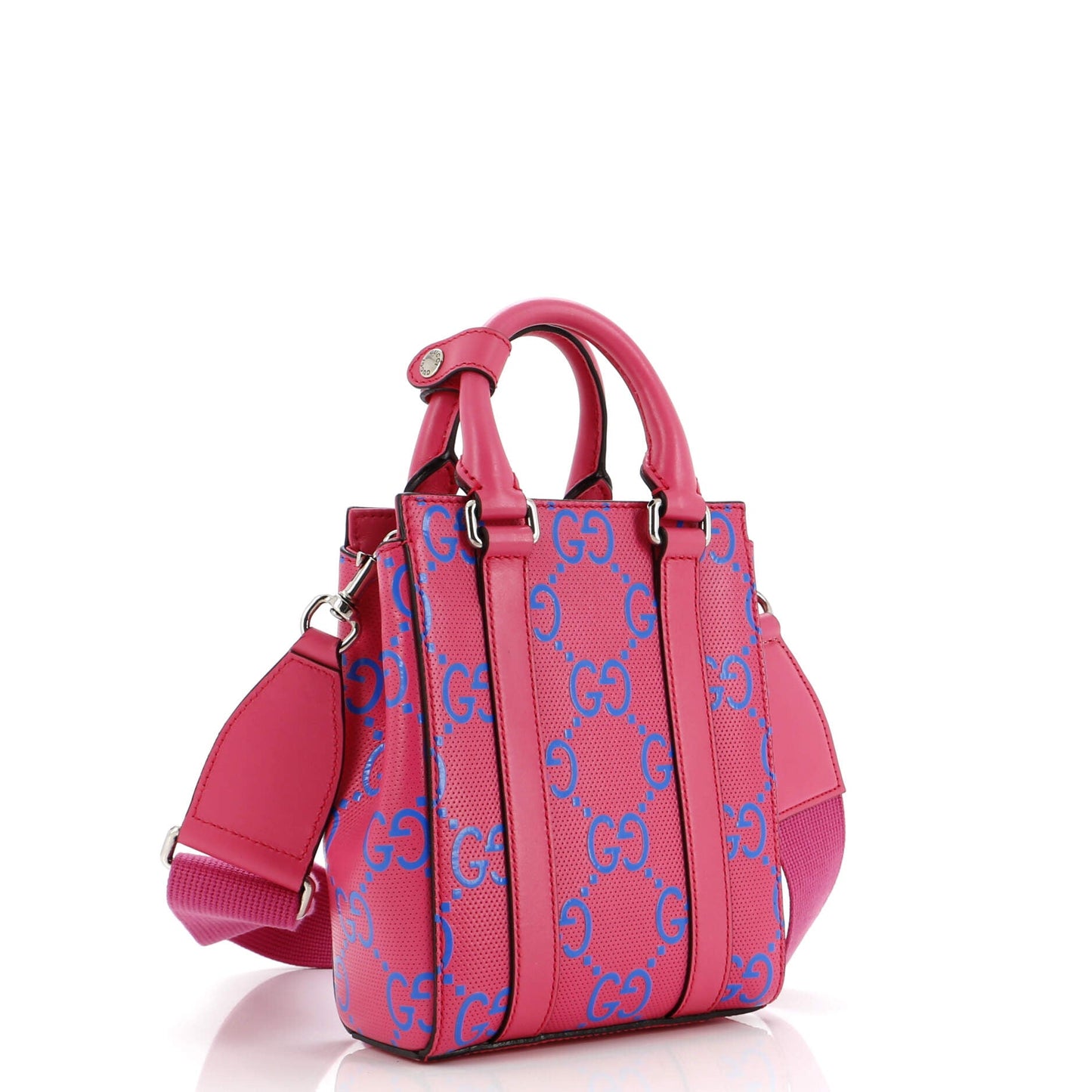 Convertible Open Tote GG Embossed Perforated Leather Mini
