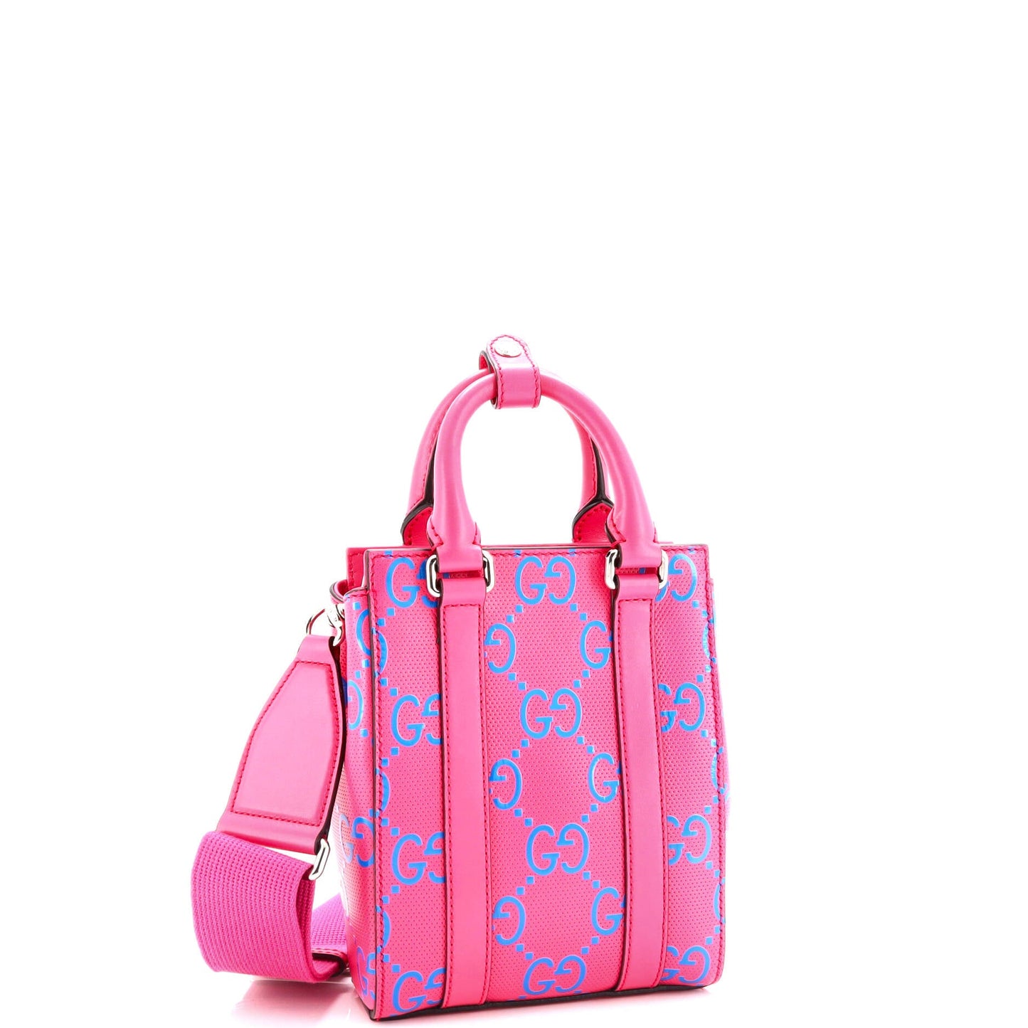 Convertible Open Tote GG Embossed Perforated Leather Mini