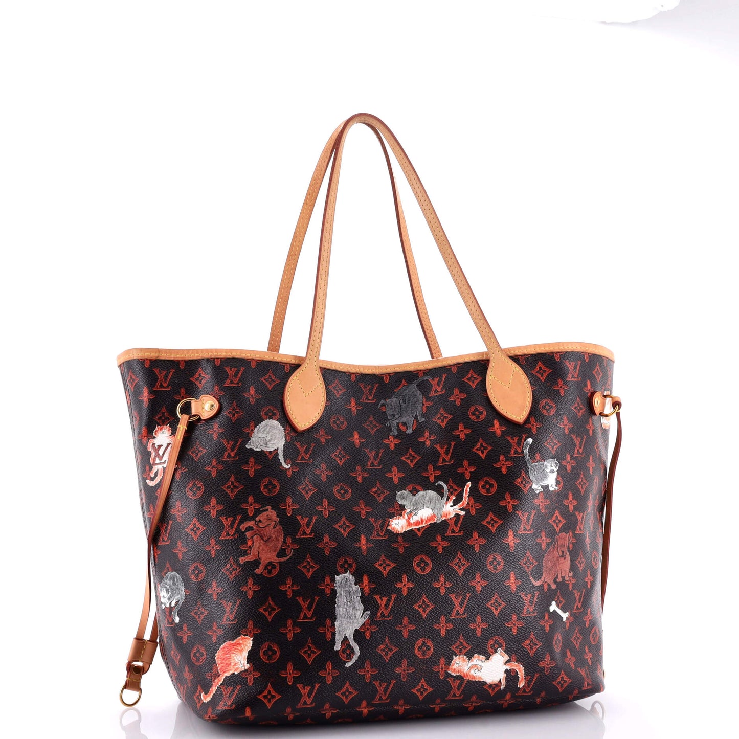 Neverfull NM Tote Limited Edition Grace Coddington Catogram Canvas MM