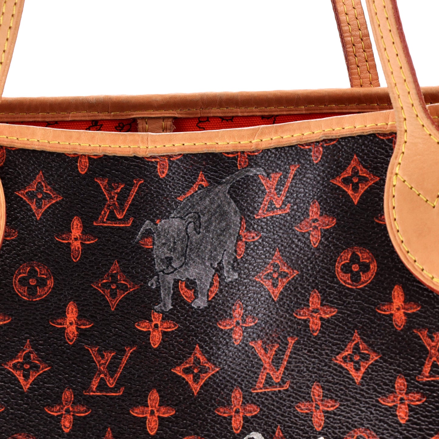 Neverfull NM Tote Limited Edition Grace Coddington Catogram Canvas MM
