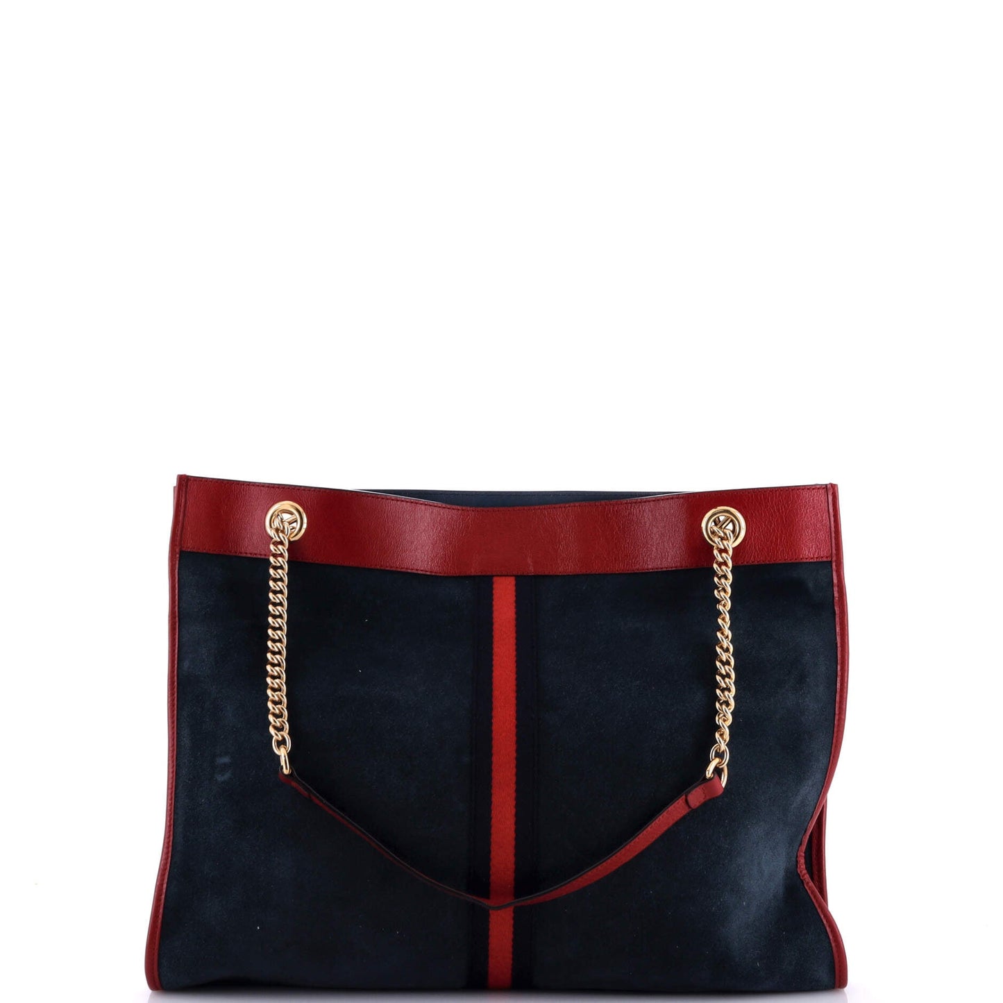 Rajah Chain Tote Suede with Applique Large