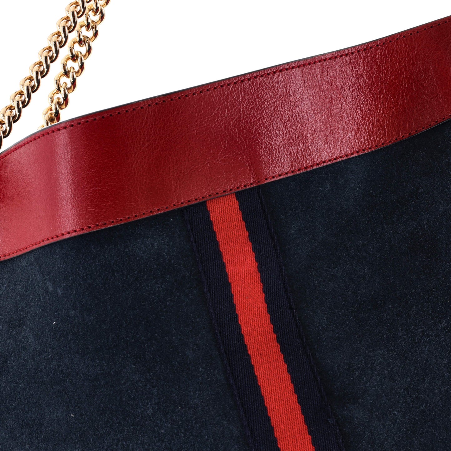 Rajah Chain Tote Suede with Applique Large