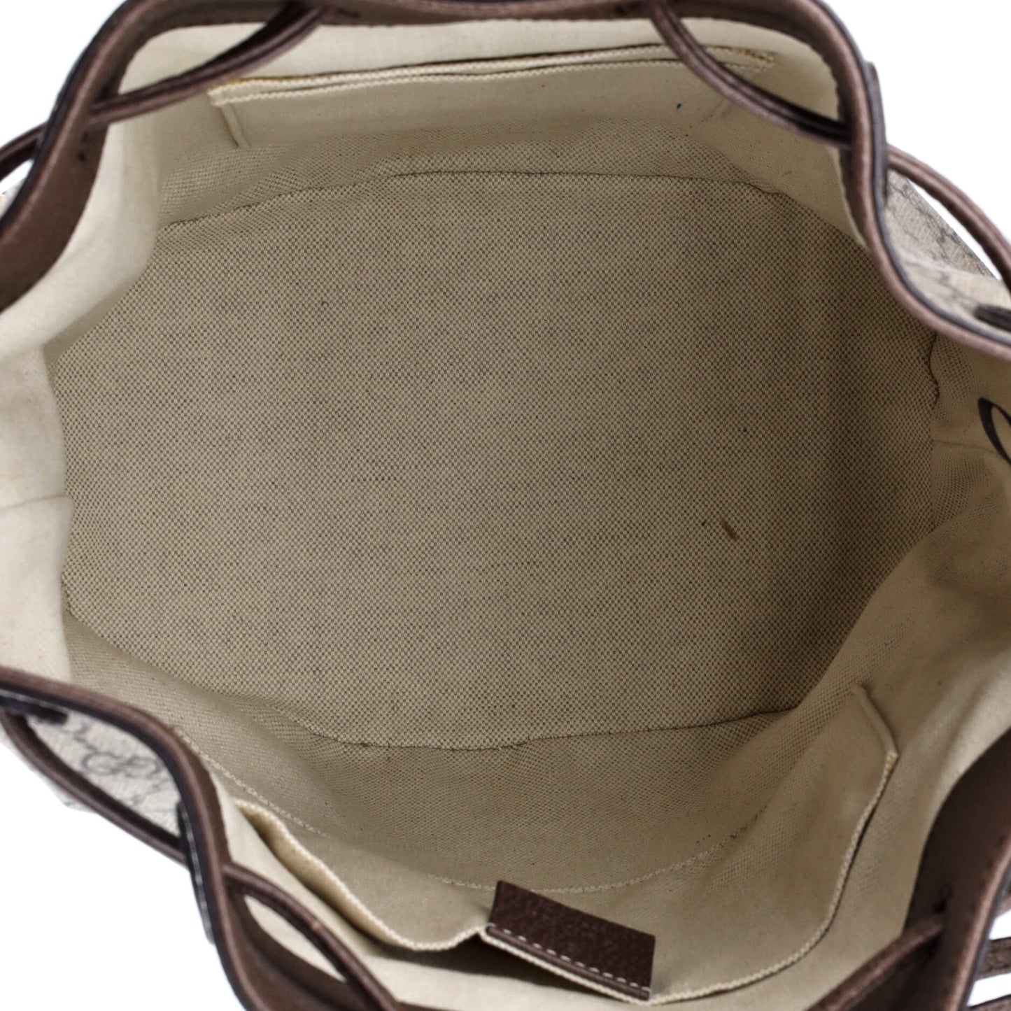 Neo Vintage Drawstring Bucket Backpack GG Coated Canvas Mini