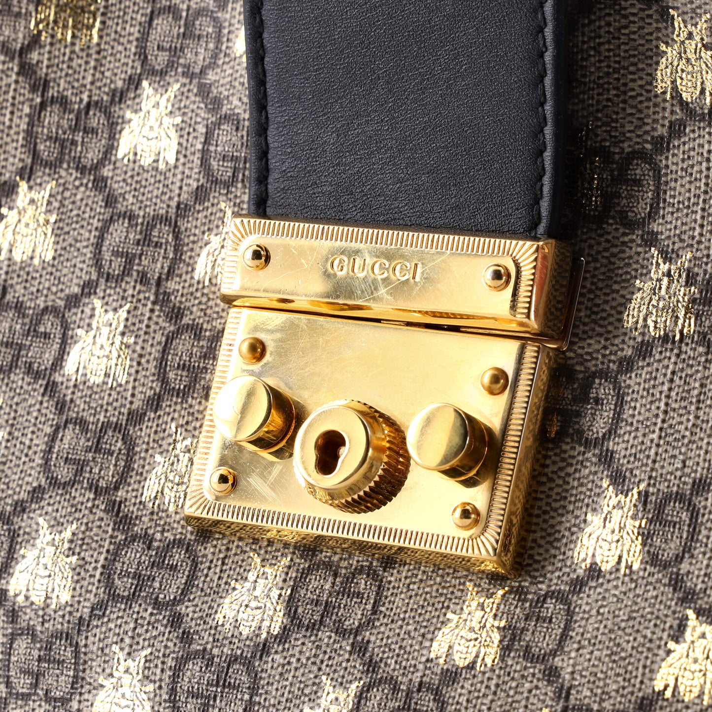 Padlock Chain Tote Printed GG Coated Canvas Medium