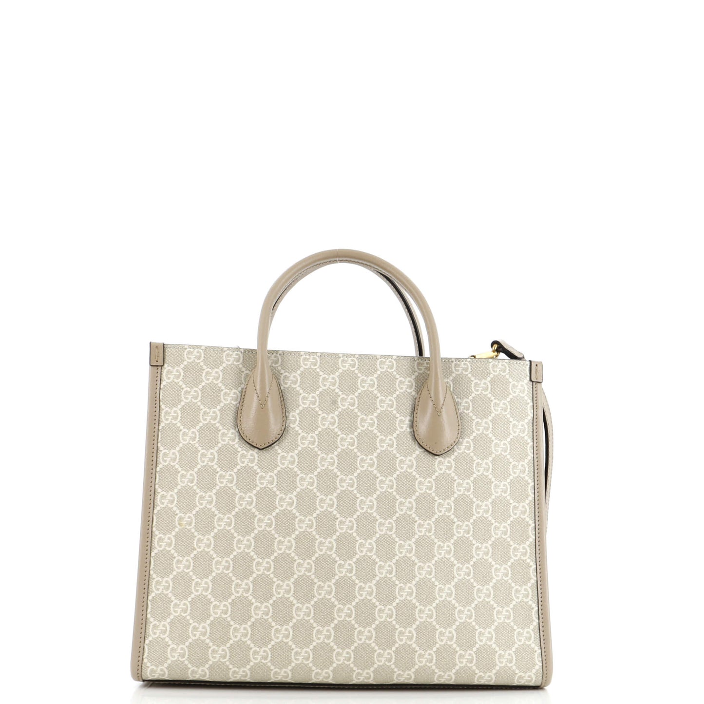 Interlocking G Tote GG Coated Canvas and Leather Small