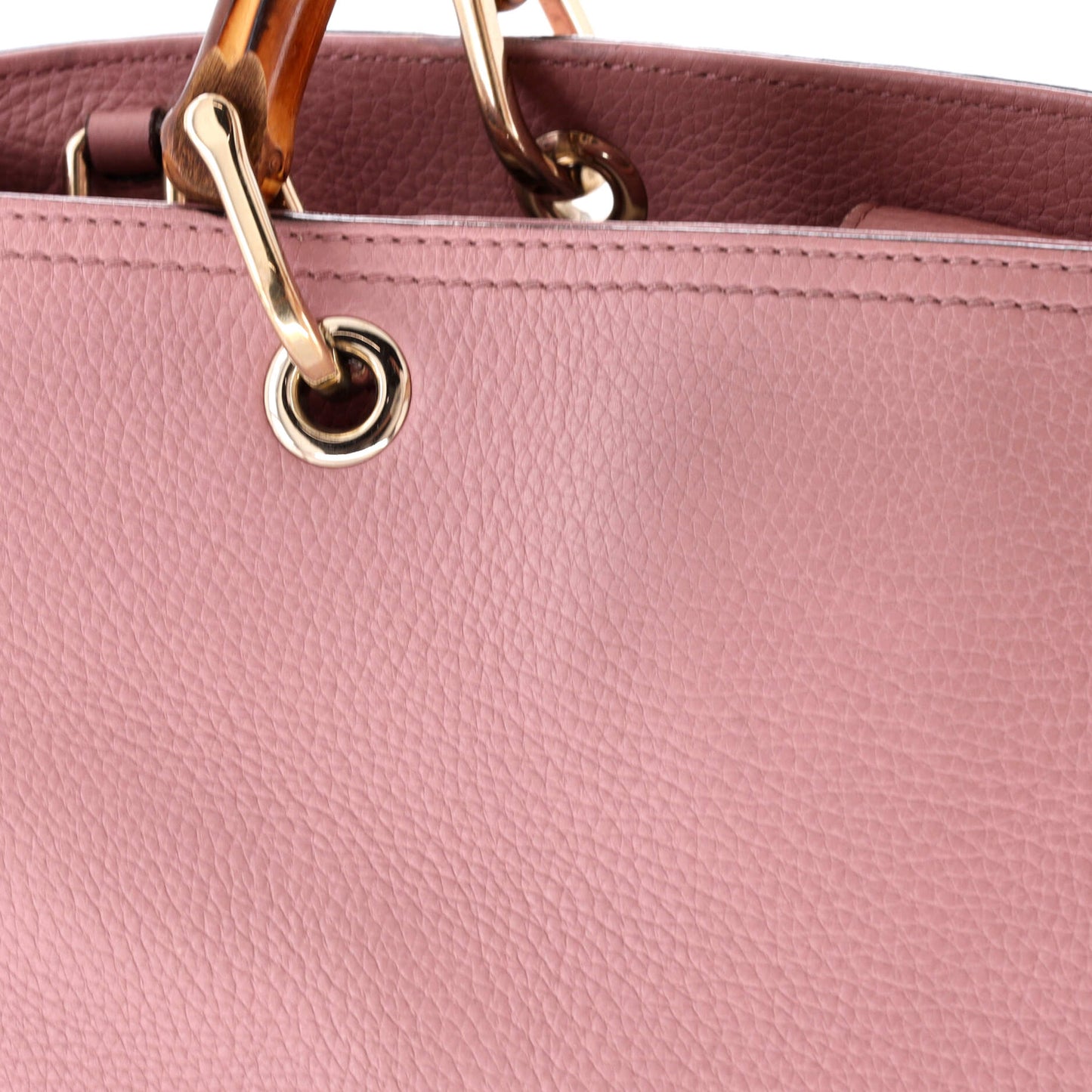 Bamboo Shopper Tote Leather Medium