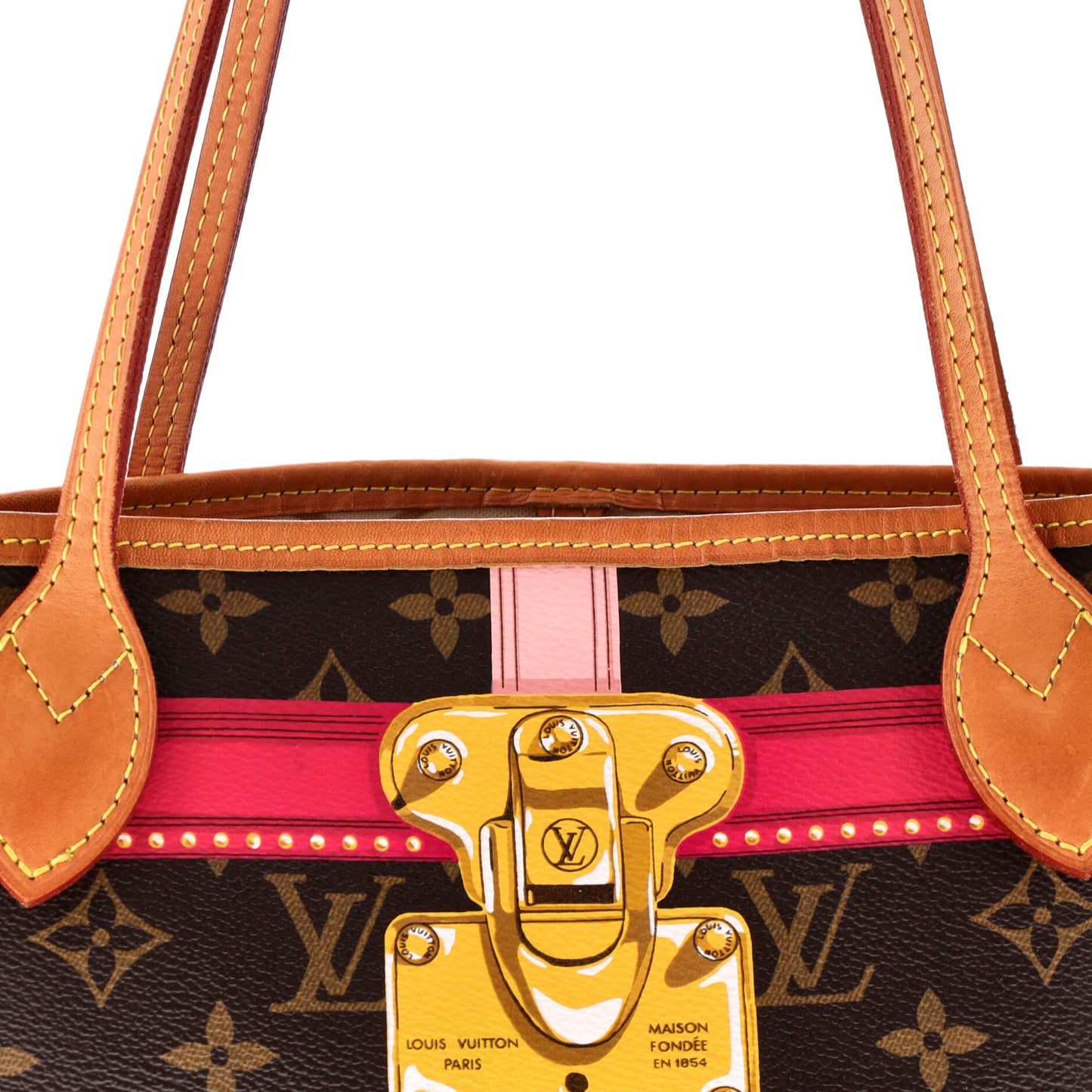 Neverfull NM Tote Limited Edition Summer Trunks Monogram Canvas MM