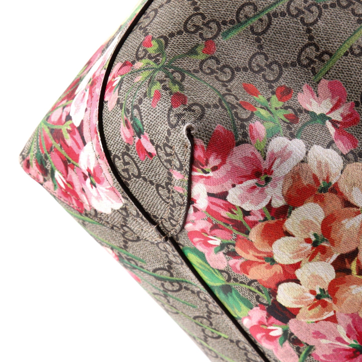 Reversible Tote Blooms GG Print Leather Medium