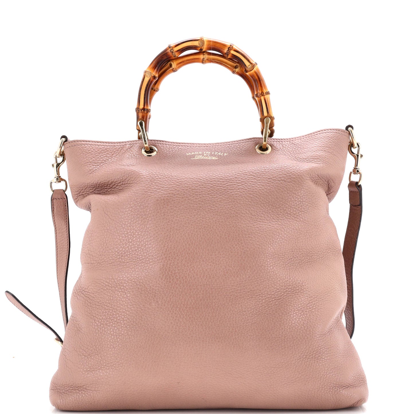 Bamboo Shopper Tote Leather Tall