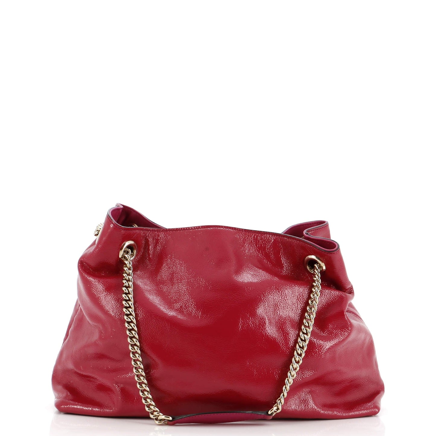 Soho Chain Strap Shoulder Bag Patent Medium
