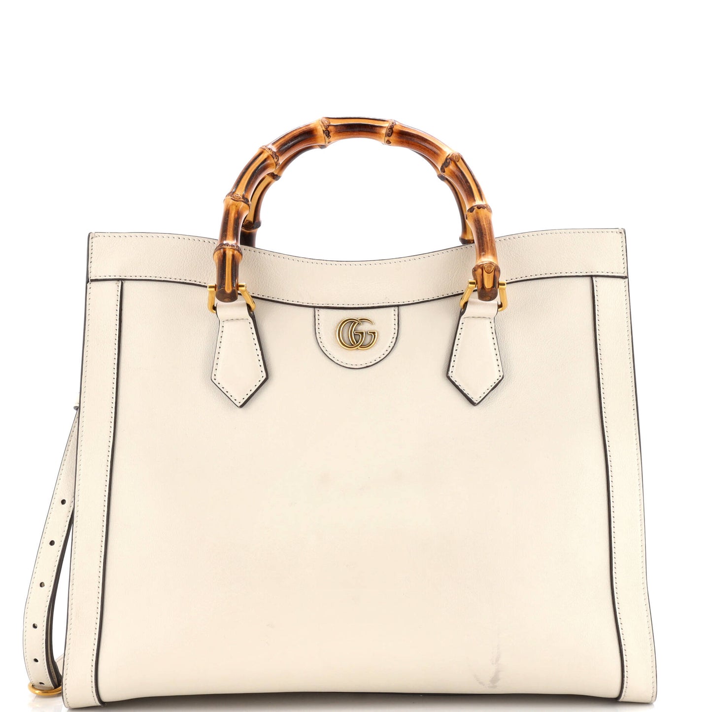 Diana NM Bamboo Handle Tote Leather Medium