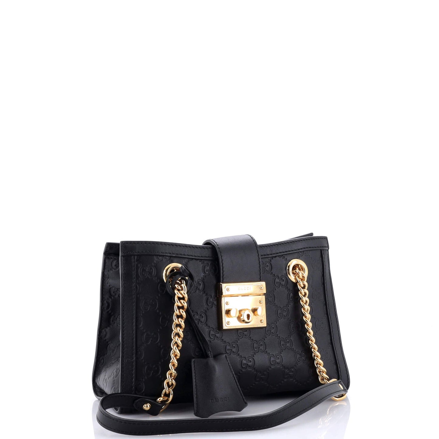 Padlock Chain Tote Guccissima Leather Small