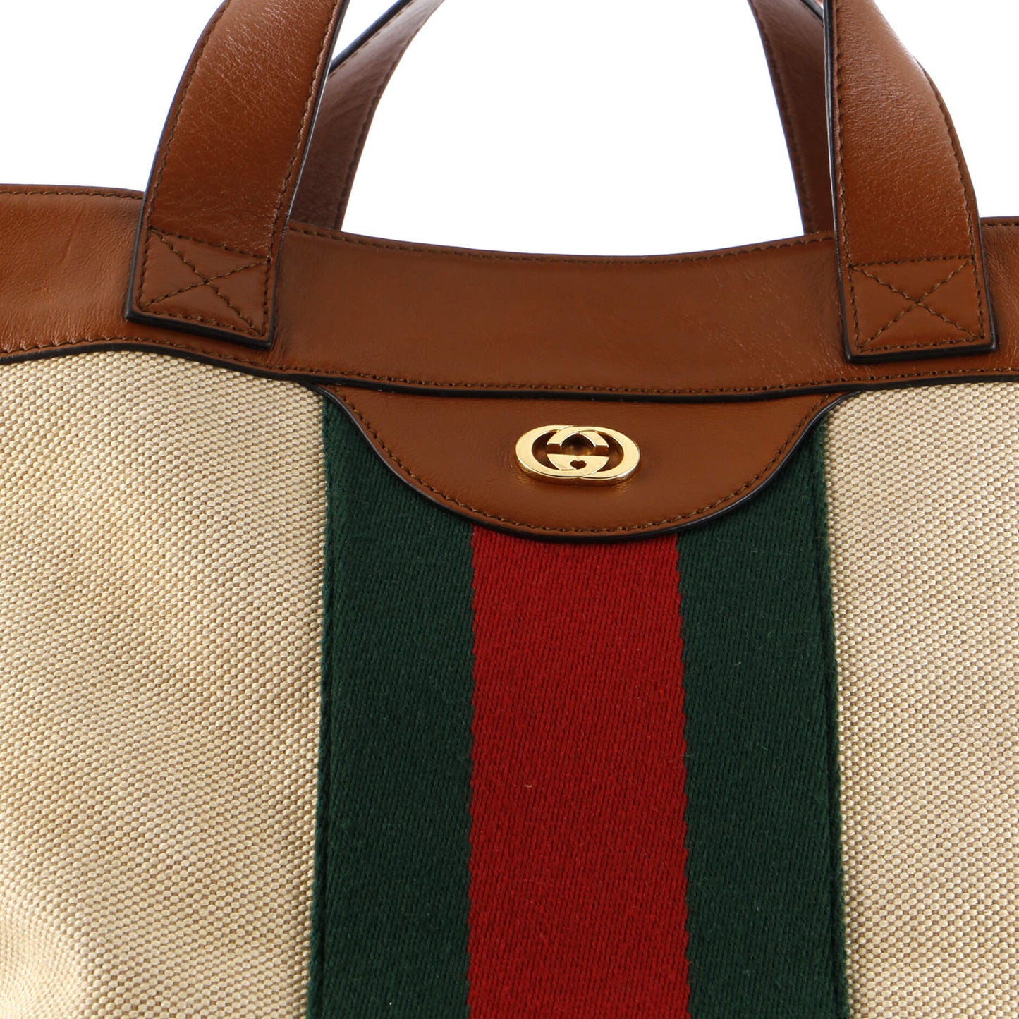 Shopping Tote Vintage Web Canvas Large