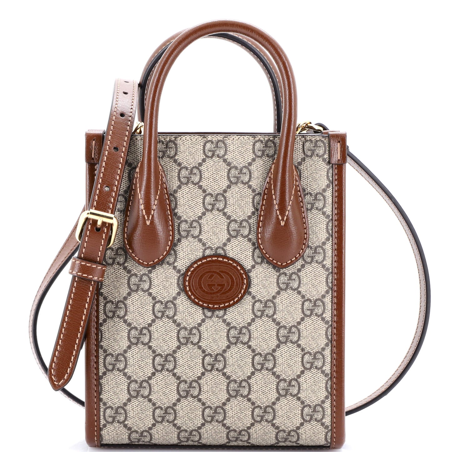 Interlocking G Patch Tote GG Coated Canvas Mini