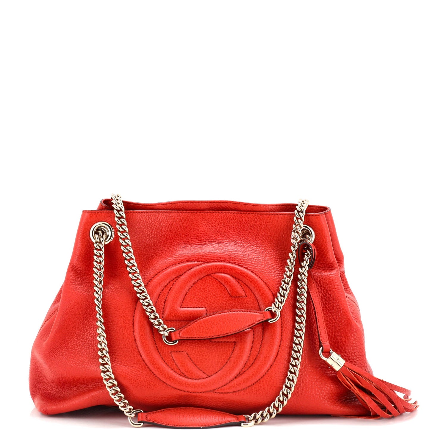Soho Chain Strap Shoulder Bag Leather Medium