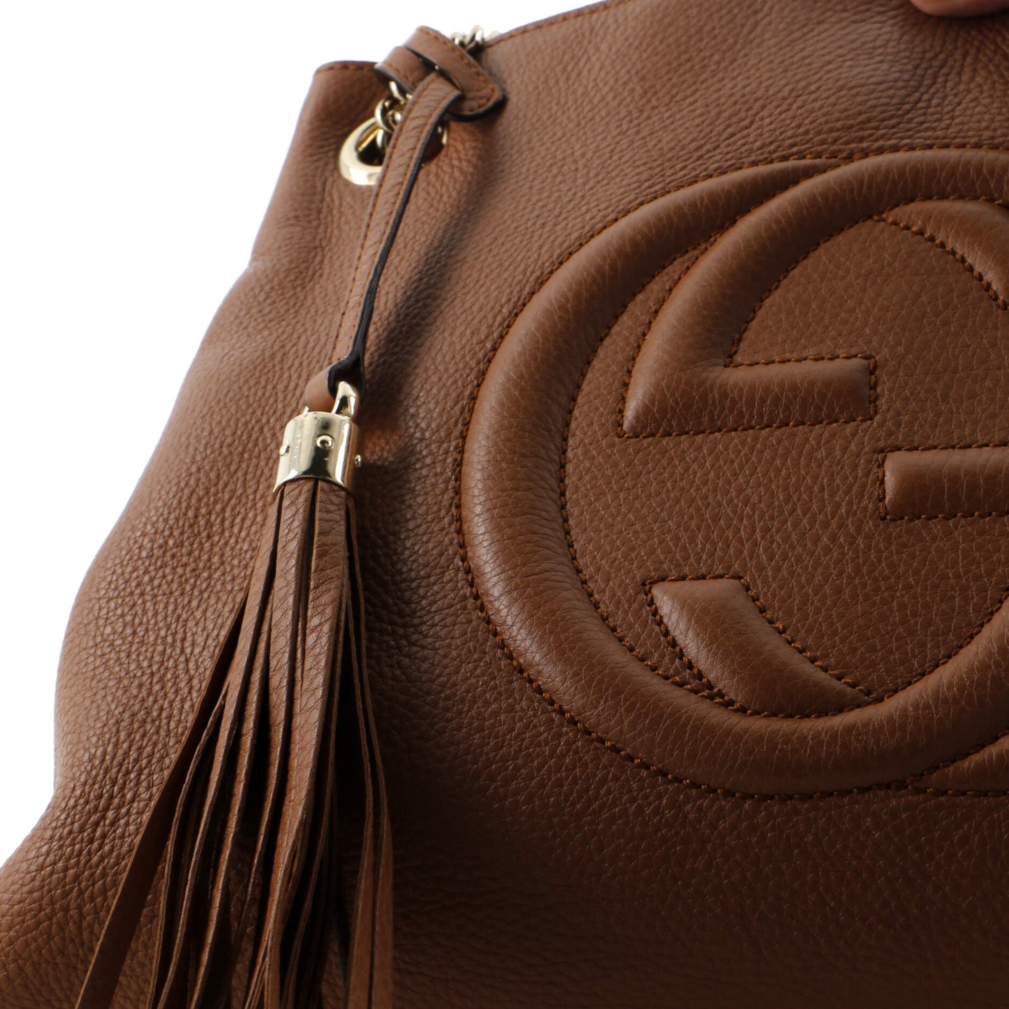 Soho Chain Strap Shoulder Bag Leather Medium