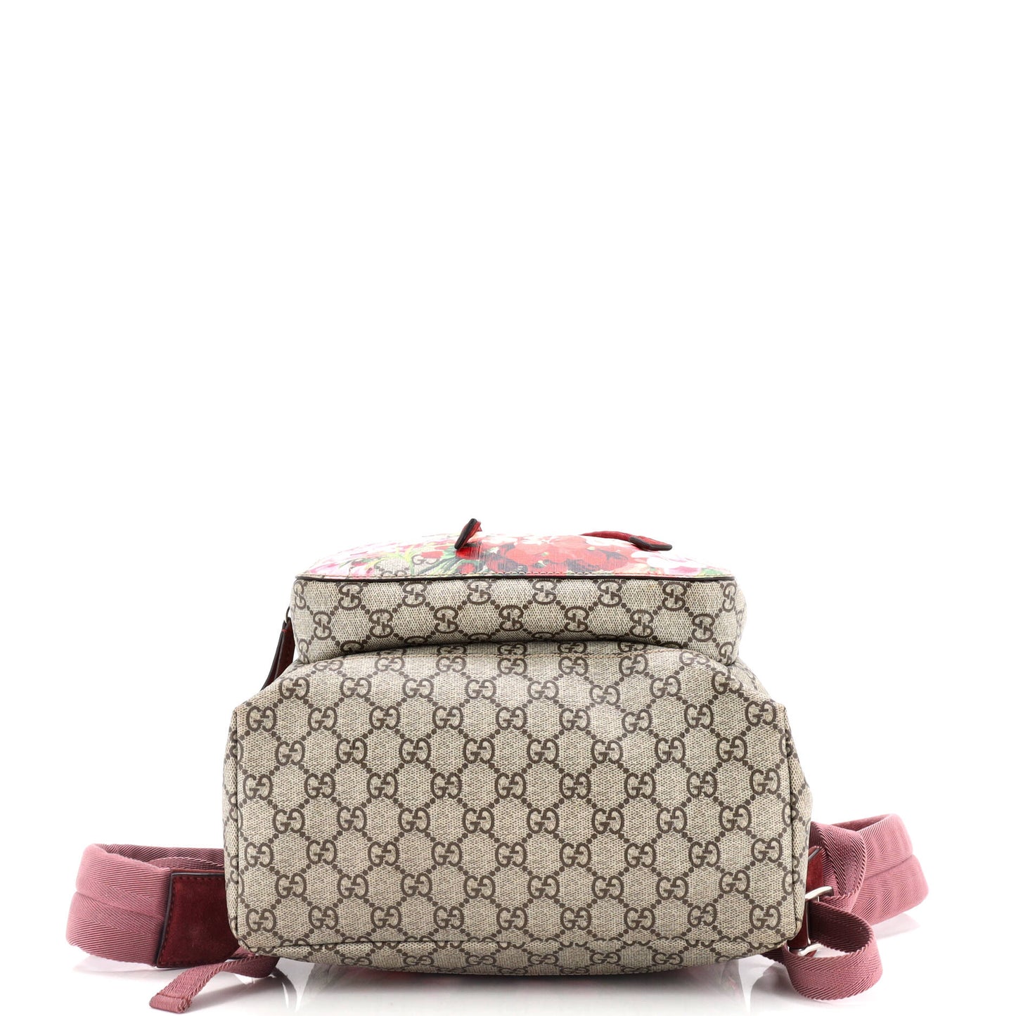Buckle Backpack Blooms Print GG Coated Canvas Medium