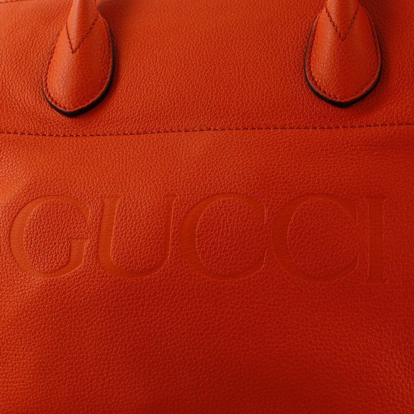 Logo Tote Embossed Leather Small