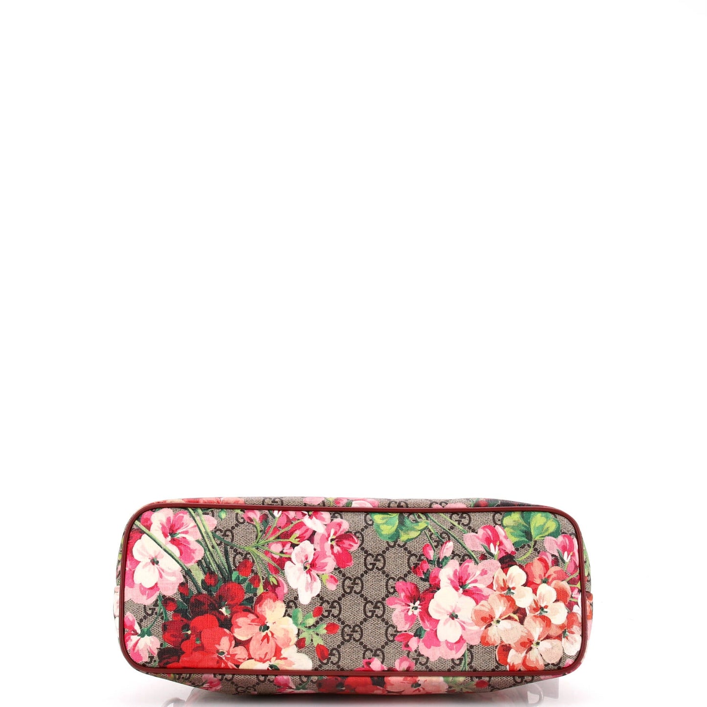 Convertible Zip Tote Blooms Print GG Coated Canvas Medium