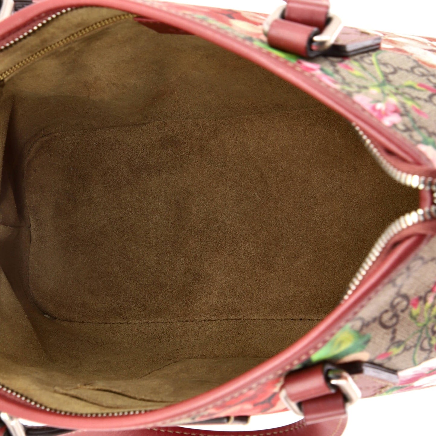 Convertible Zip Tote Blooms Print GG Coated Canvas Medium