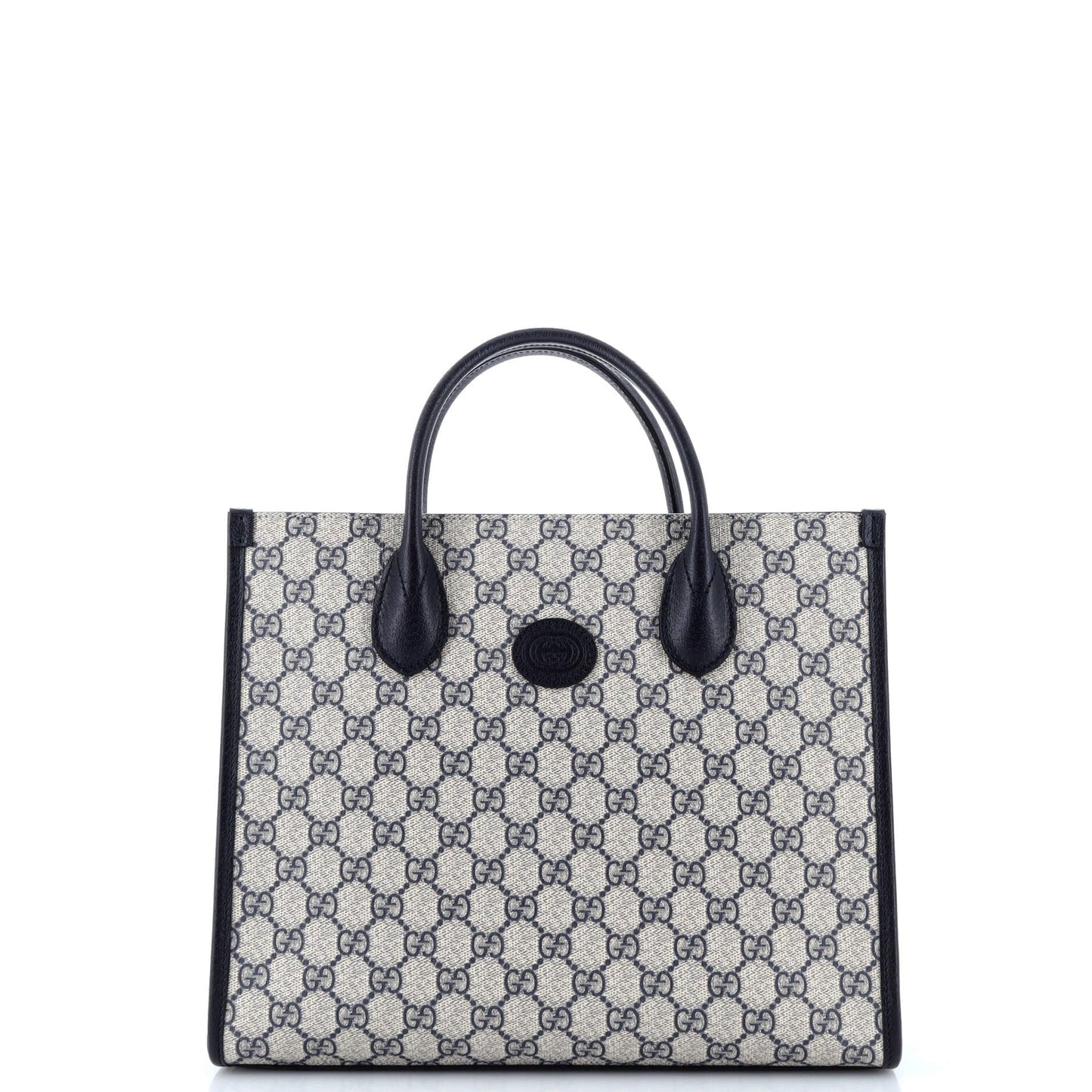 Interlocking G Tote GG Coated Canvas and Leather Small