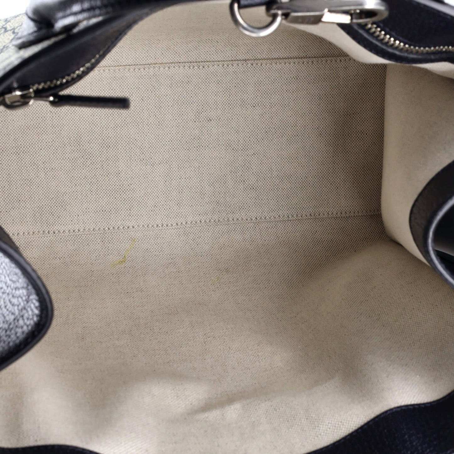 Interlocking G Tote GG Coated Canvas and Leather Small