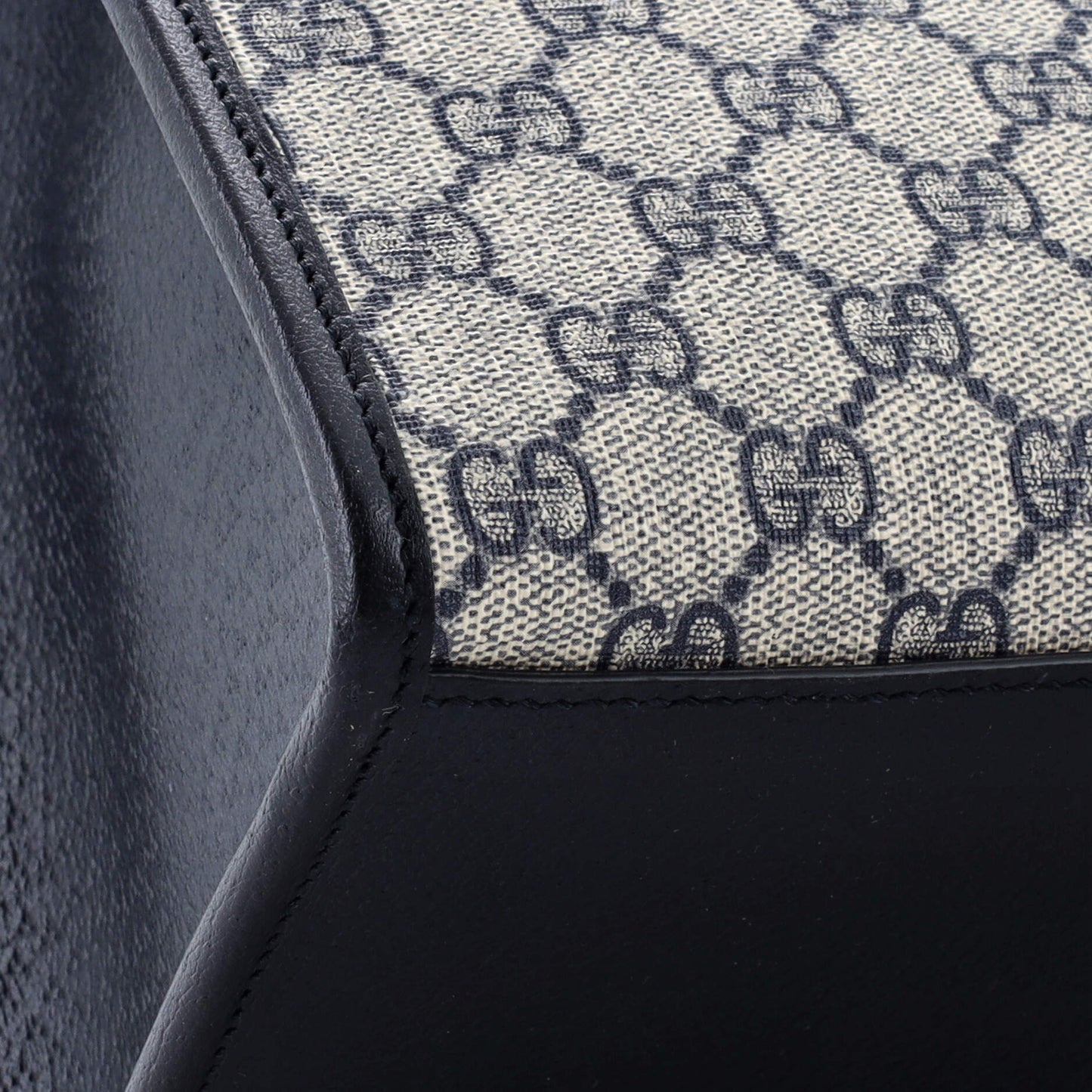 Interlocking G Tote GG Coated Canvas and Leather Small