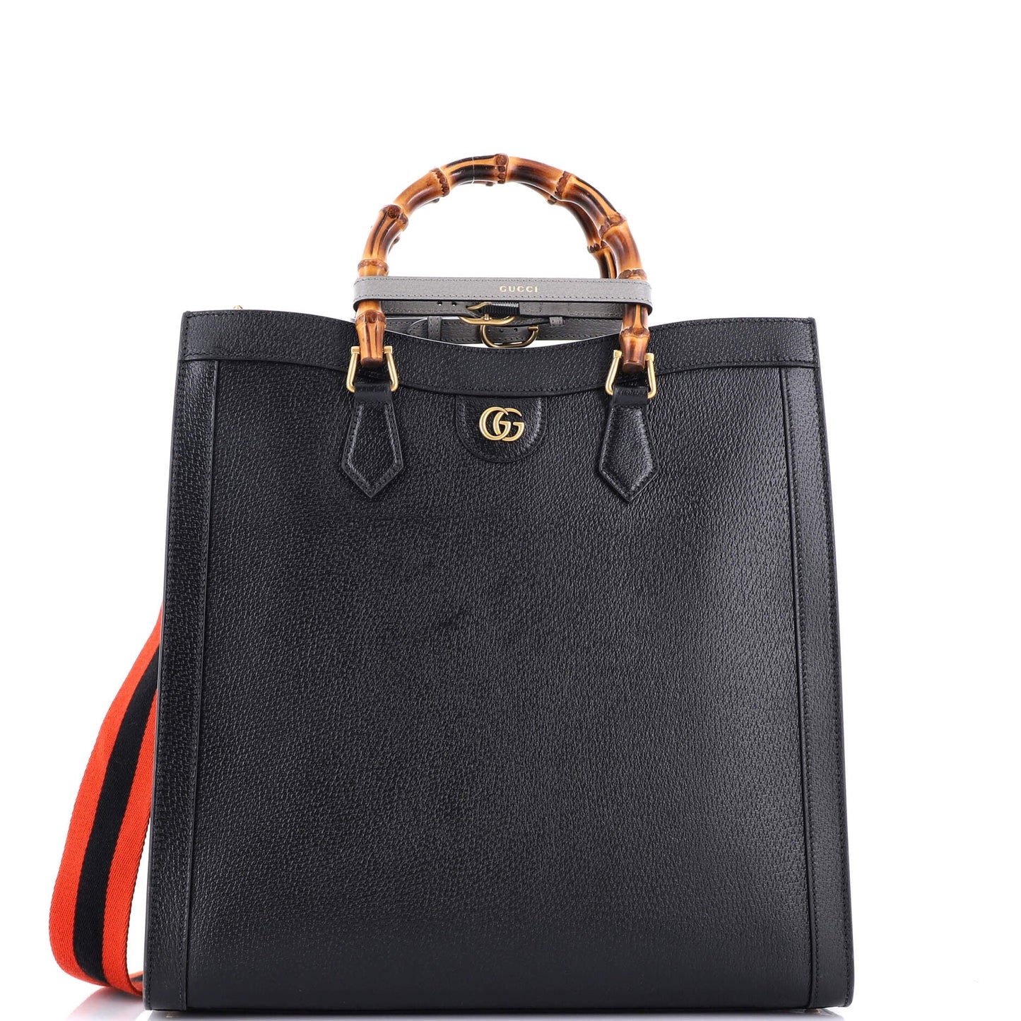 Diana NM Bamboo Handle Tote Leather Large